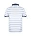 Polo Motif/style À Rayures Homme Blanc Bleu Marine Giorgio-2
