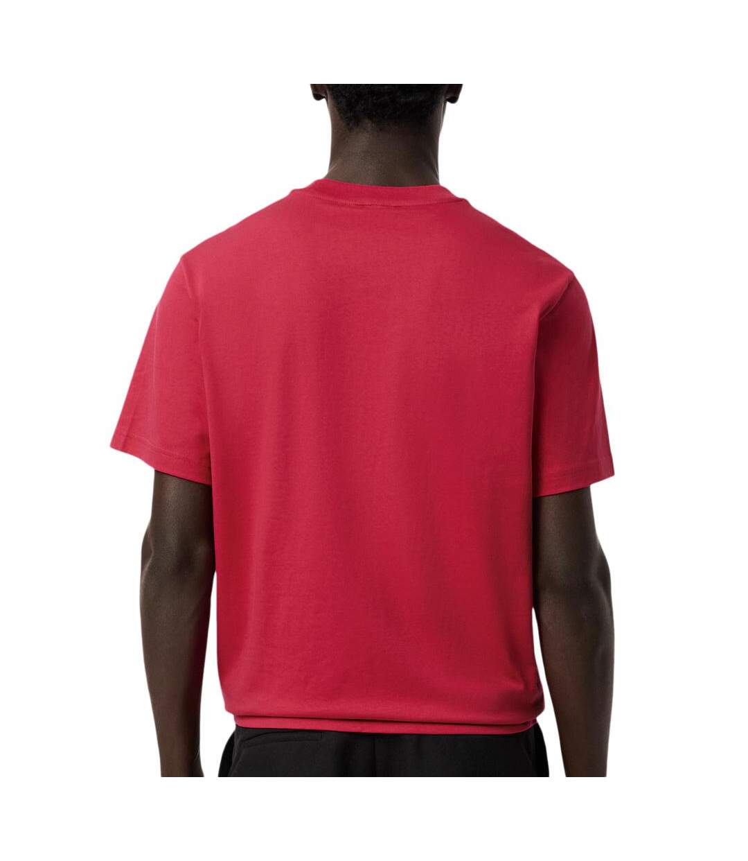 T-Shirt rose framboise homme lacoste pima - l-2