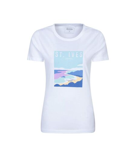 Womens/ladies St Ives Short-sleeved T-shirt White Mountain Warehouse