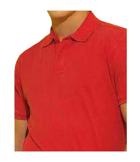 Asquith & Fox Mens Short Sleeve Performance Blend Polo Shirt (Red)
