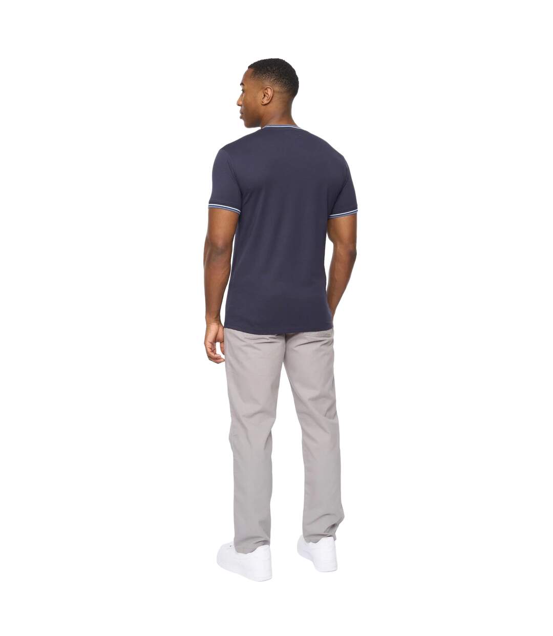 T-shirt Shellworth Homme Bleu Marine Crosshatch-3
