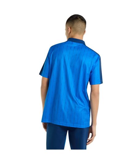 Mens Linear All-over Print Jersey Regal Blue Estate Blue Umbro