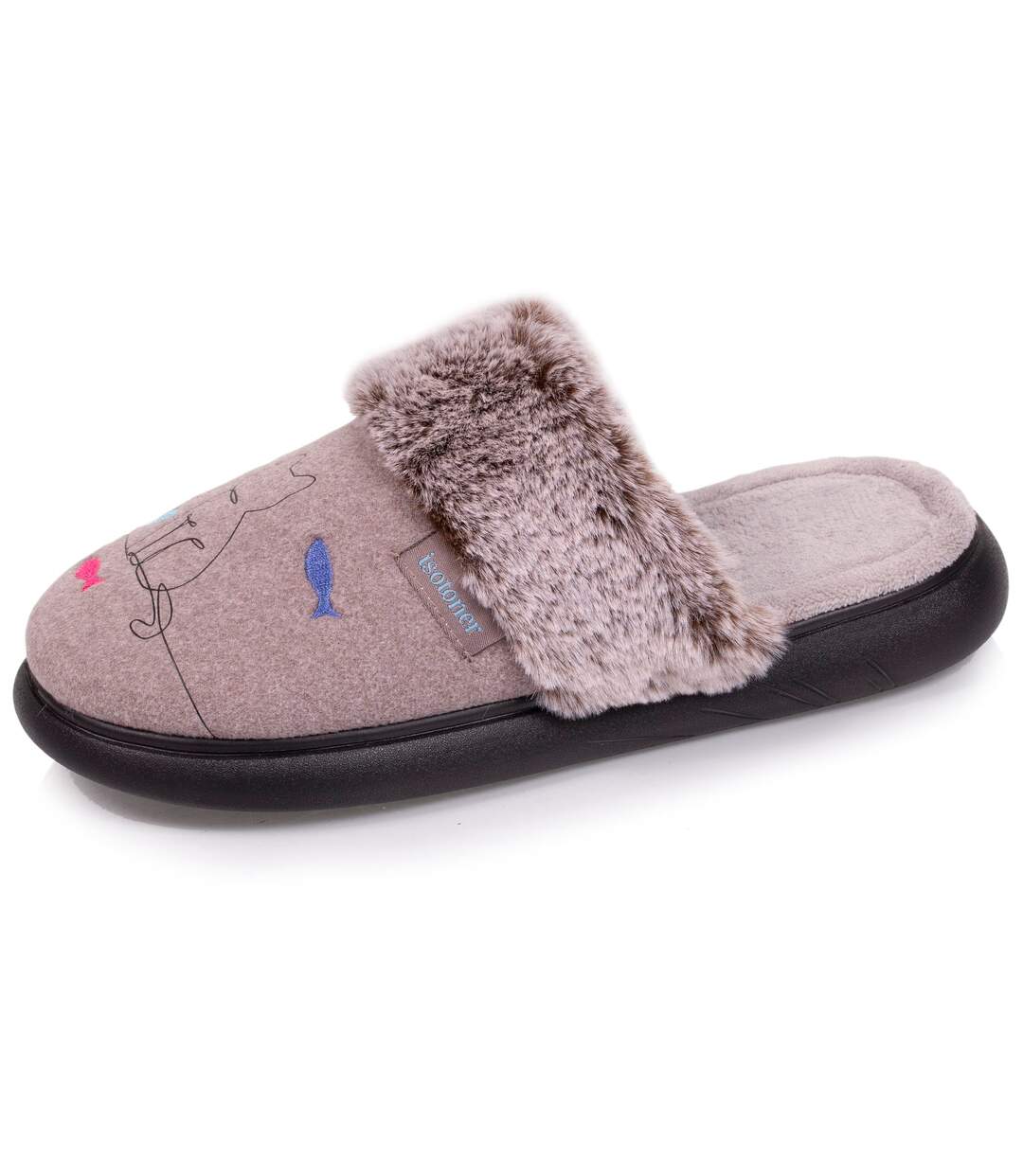 Isotoner Chaussons Mules femme ultra confortables et légères (technologie everywear™ ), semelle à mémoire de forme-2