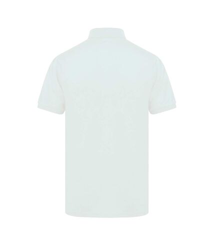 Henbury Mens Short Sleeved 65/35 Pique Polo Shirt (White)