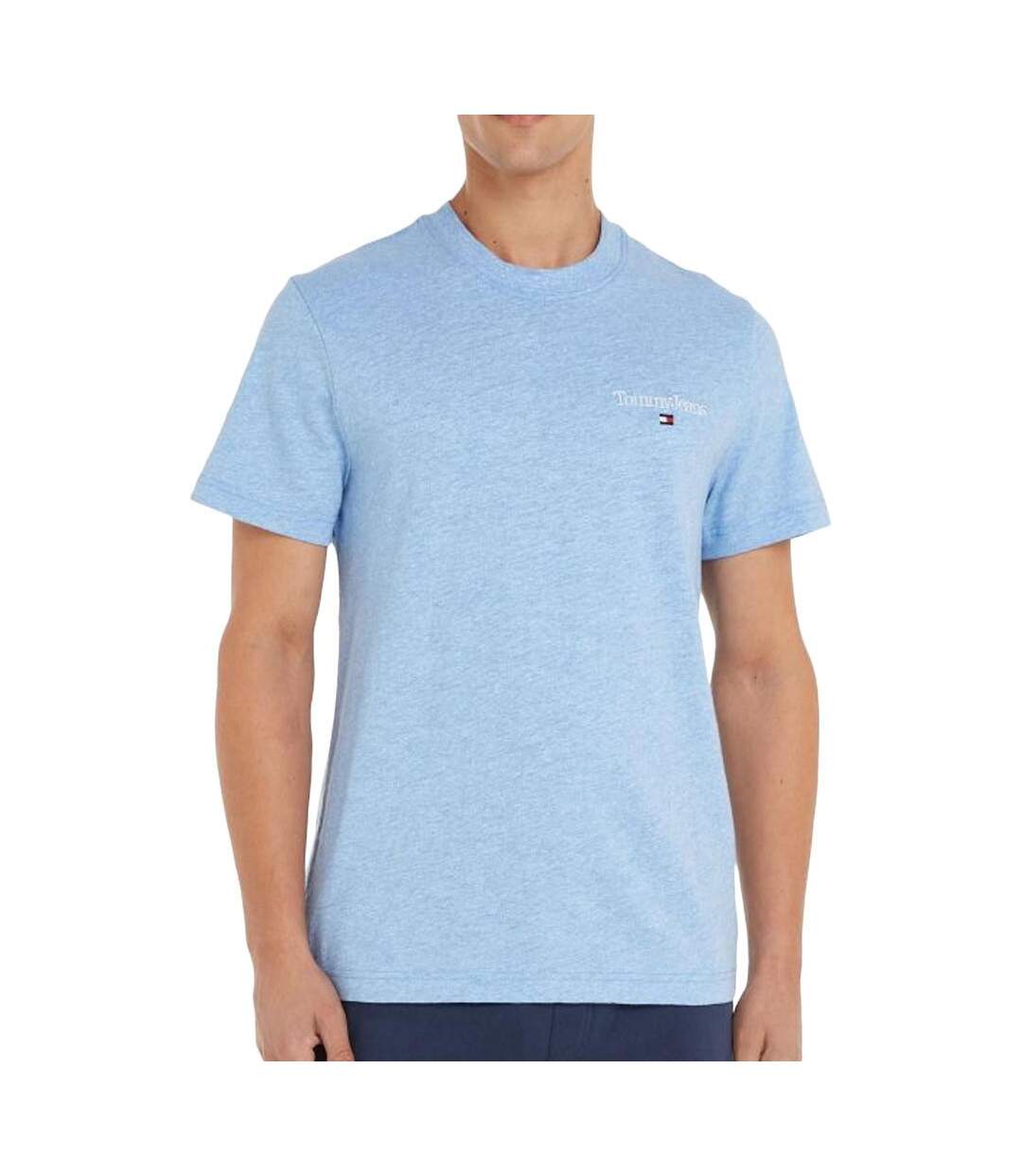 T-shirt Bleu Homme Tommy Hilfiger Heathered - S-1