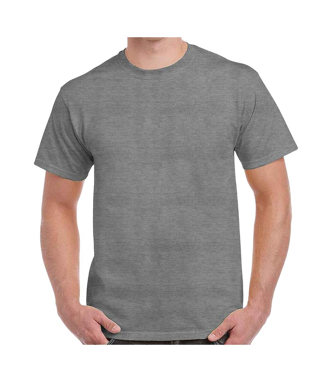 T-shirt manches courtes homme graphite chiné Gildan-1