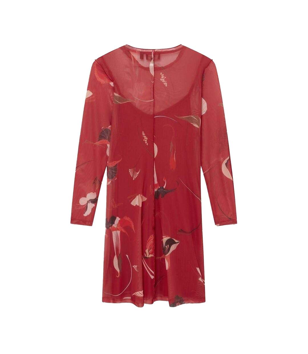 Robe Courte Manches Longues Femme Rouge Ted Baker-3
