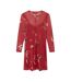 Robe Courte Manches Longues Femme Rouge Ted Baker-3