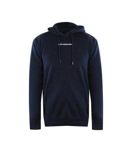 Sweat À Capuche Motif/style Logo Homme Bleu Marine Foncé Love Moschino