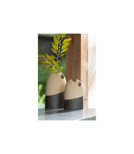 Vase Haut en Céramique Black Lombok 25cm Noir