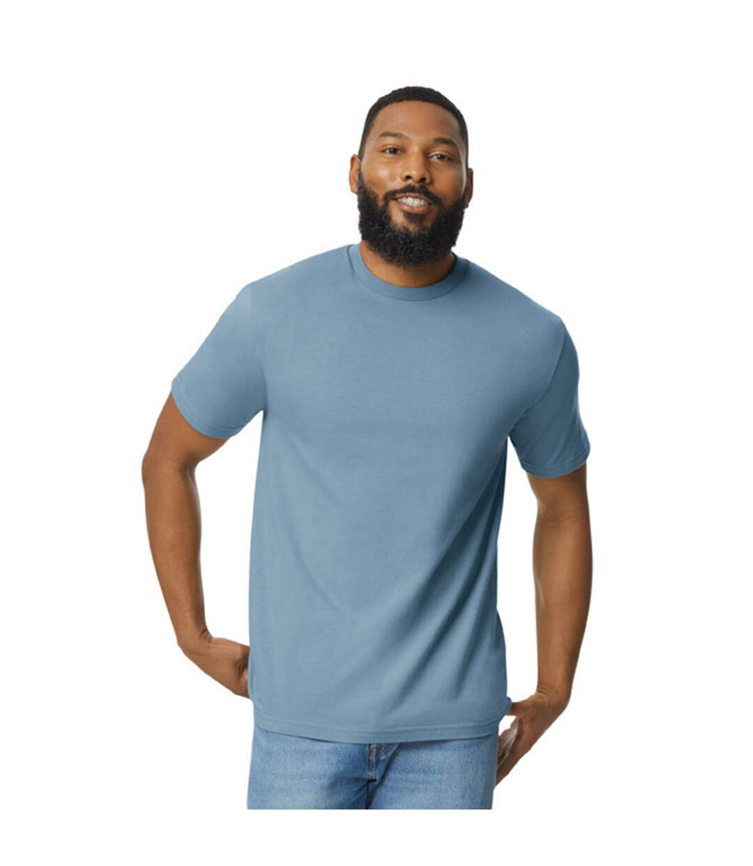 T-shirt Softstyle Adulte Bleu De Gris Gildan-1