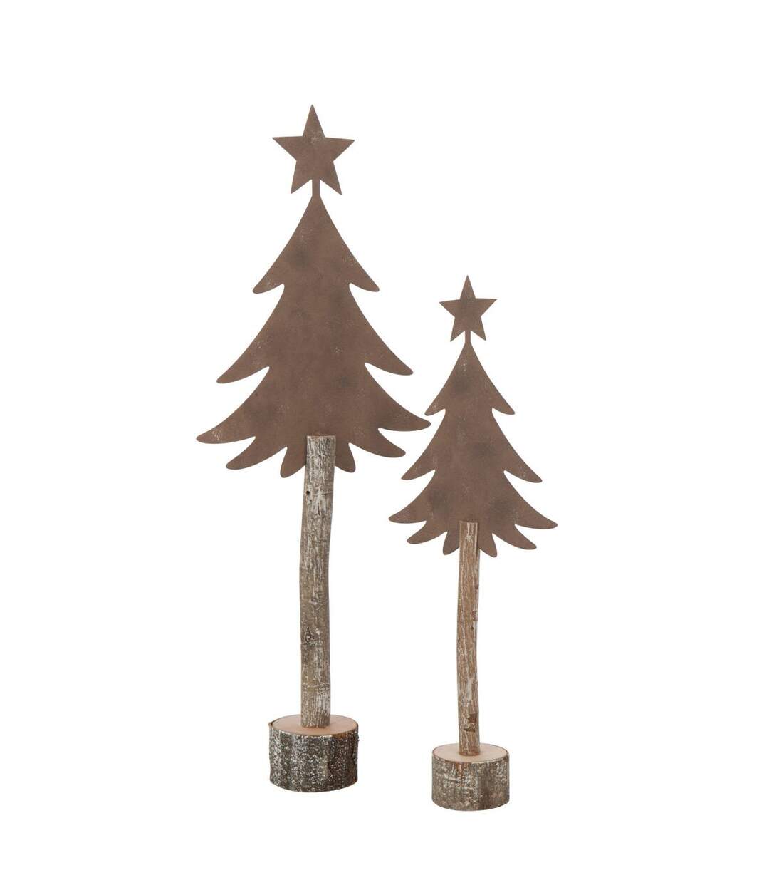 Sapin de Noël sur Tronc Étoile 60cm Marron-2