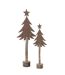 Sapin de Noël sur Tronc Étoile 60cm Marron-2