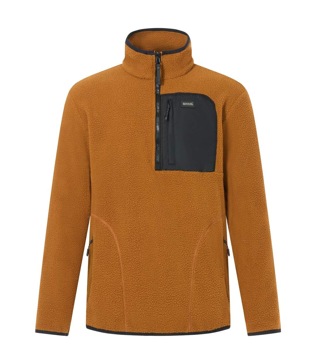 Veste Polaire Frankie Homme Brun Clair Vif Noir Regatta-2