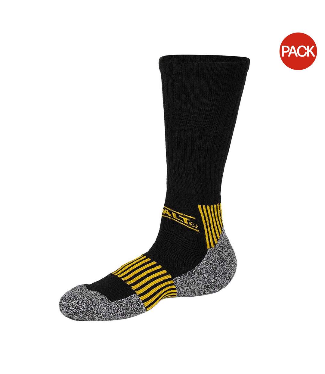 Chaussettes Travail Homme Noir Jaune Gris Dewalt-1