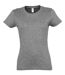 T-shirt manches courtes - Femme - 11502 - gris chiné