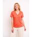 T-shirt côtelé uni droit court col V-1