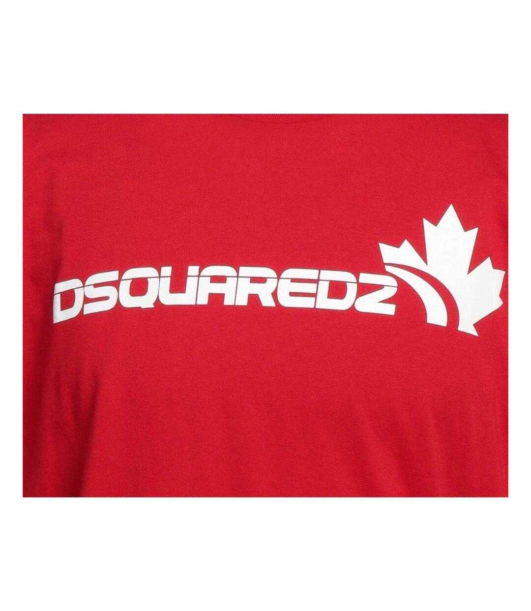 T-shirt Motif/style Feuille D´érable Homme Rouge Blanc DSquared2-4