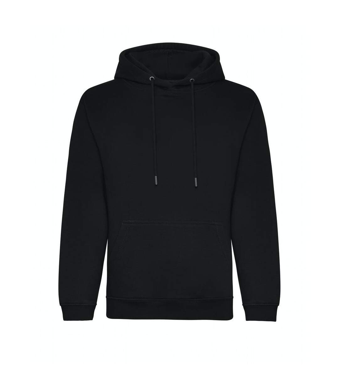 Mens organic hoodie deep black Awdis-1