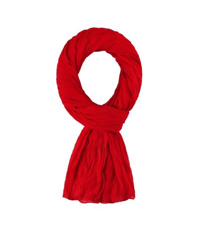 Chèche coton uni - Rouge Coquelicot