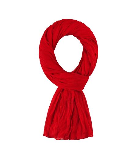 Chèche coton uni - Rouge Coquelicot