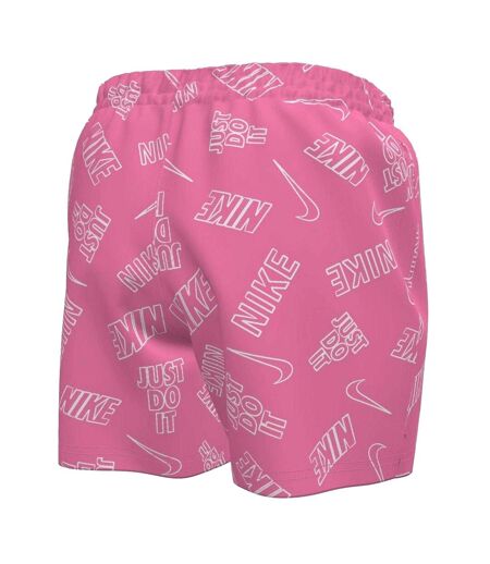 Mens Just Do It All-over Print Swim Shorts Pink Glow Nike