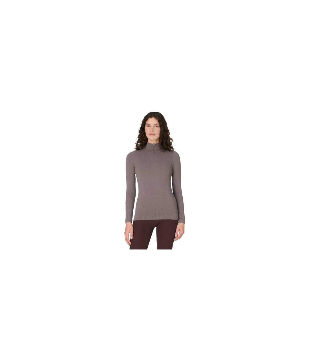 Haut De Survêtement Motif/style Côtelé Femme Marron Sweaty Betty-1