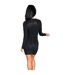 Robe Portefeuille Manches Longues Motif/style Sequins Femme Noir AX Paris-4