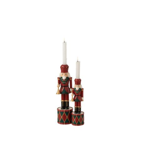 Bougeoir de Noël Casse-Noisette 32cm Rouge