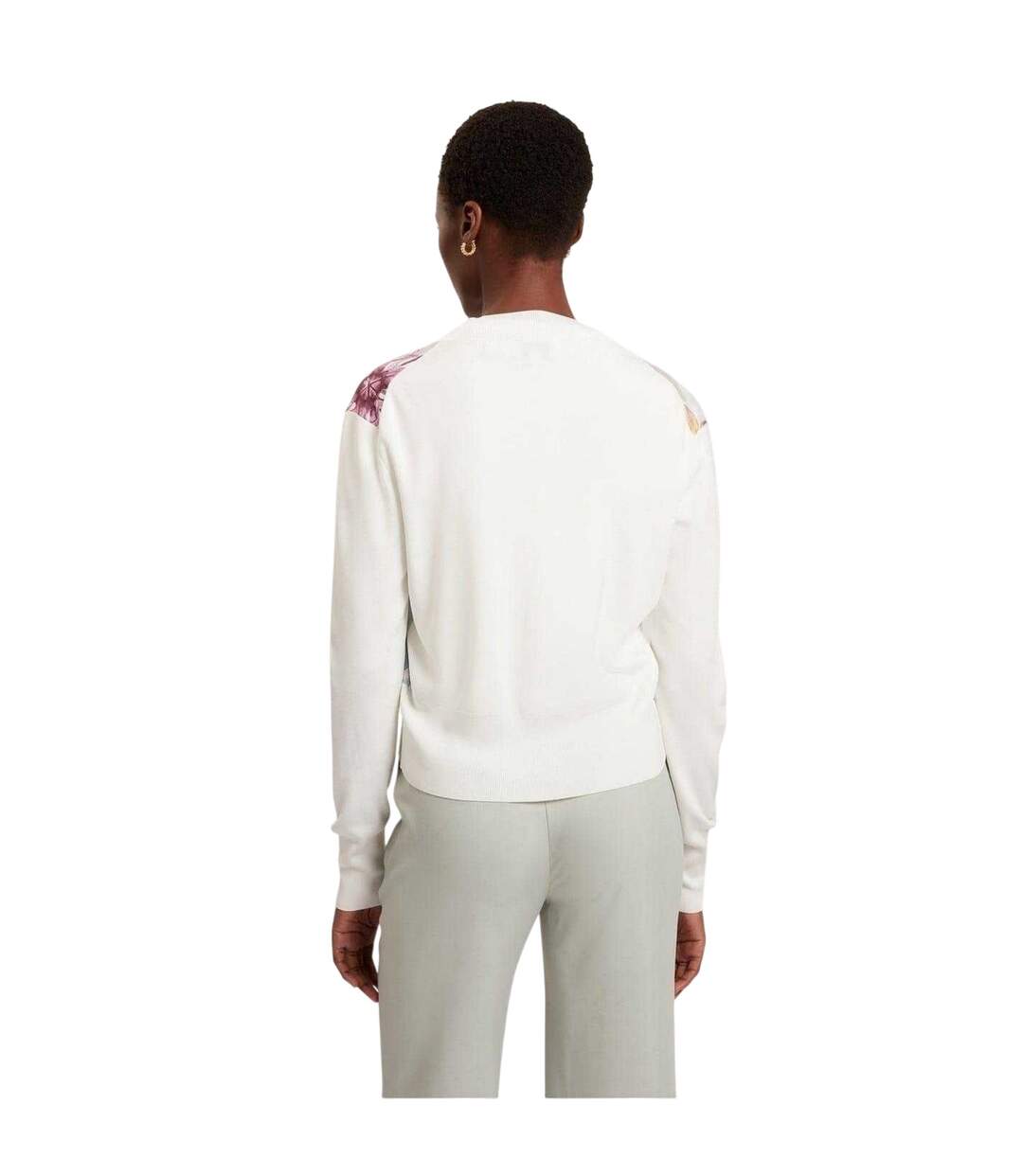 Cardigan Motif/style Floral Femme Blanc Cassé Ted Baker-3