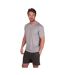 Mens crew neck short pyjama set light grey marl/charcoal Light And Shade-3