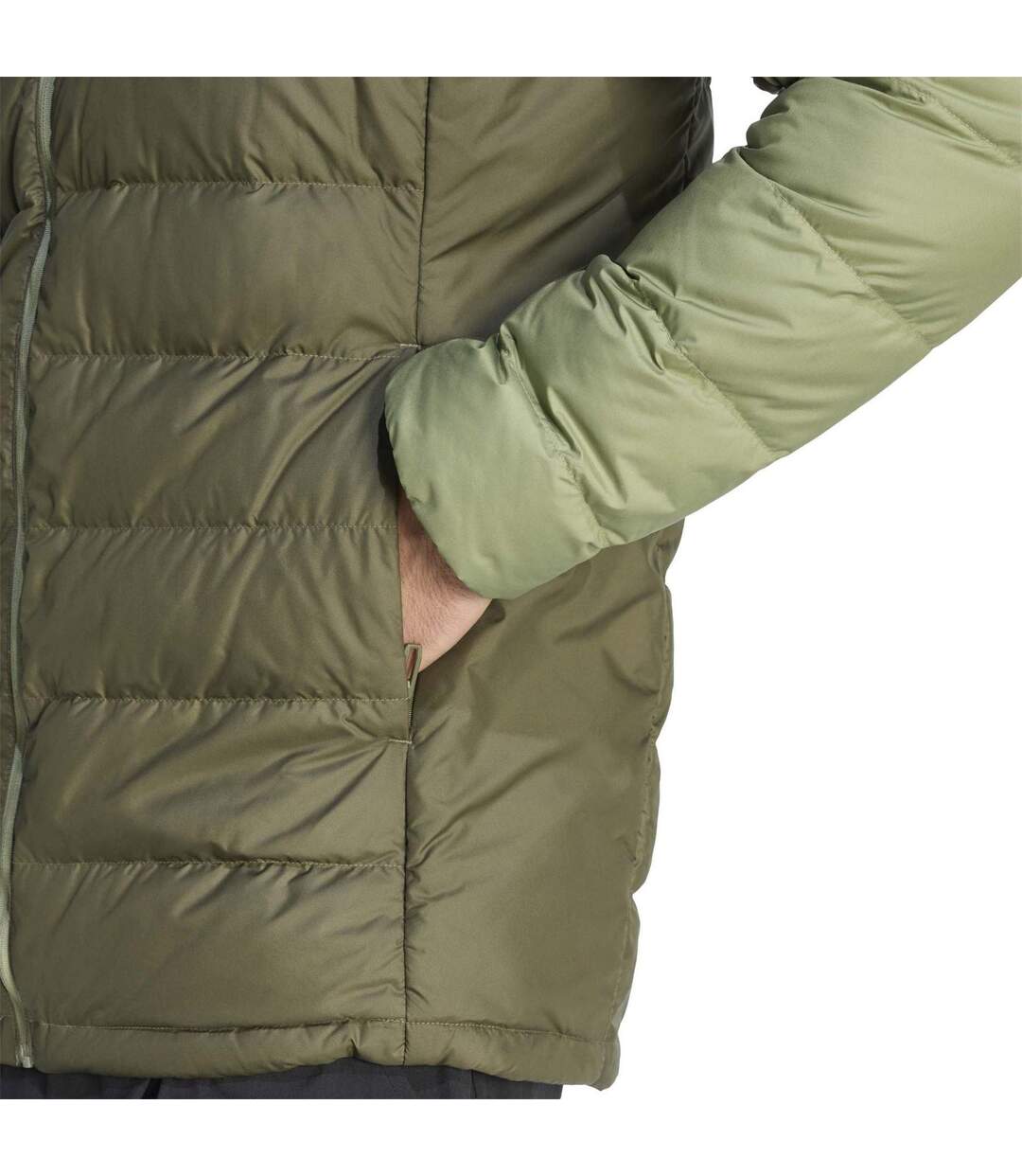 Mens Mt Down Hooded Jacket Olive Strata Evergreen Adidas-4