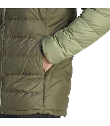 Mens Mt Down Hooded Jacket Olive Strata Evergreen Adidas