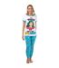 Ensemble de pyjama i´m a woman femme blanc/bleu Wonder Woman-4