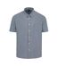 Chemise Manches Courtes Motif/style À Carreaux Homme Bleu Marine Fabric-1