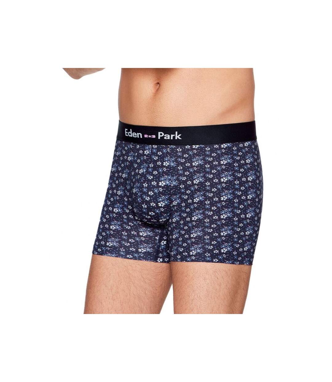 EDEN PARK Boxer Homme Coton LIBERTY Marine Blanc