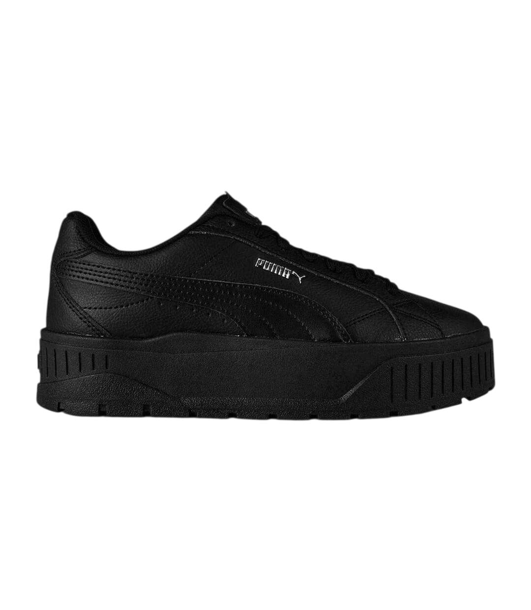 Womens/ladies Ii Jr Low Top Platform Trainers Black Puma-1