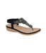 Cipriata Womens/Ladies Mazzina Jewelled Toe Post Sandals (Black) - UTDF2391