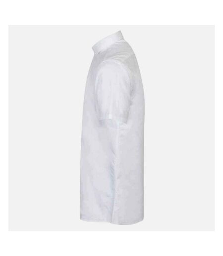 Mens modern short sleeve oxford shirt white Henbury