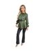 Womens/ladies Gold Detail Belted Long-sleeved Top Olive AX Paris-3