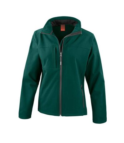 Result Womens/Ladies Classic Soft Shell Jacket (Bottle Green) - UTRW9087