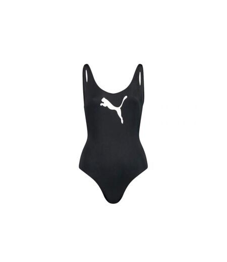 Maillot De Bain 1 Pièce Motif/style Logo Classique Femme Noir Puma
