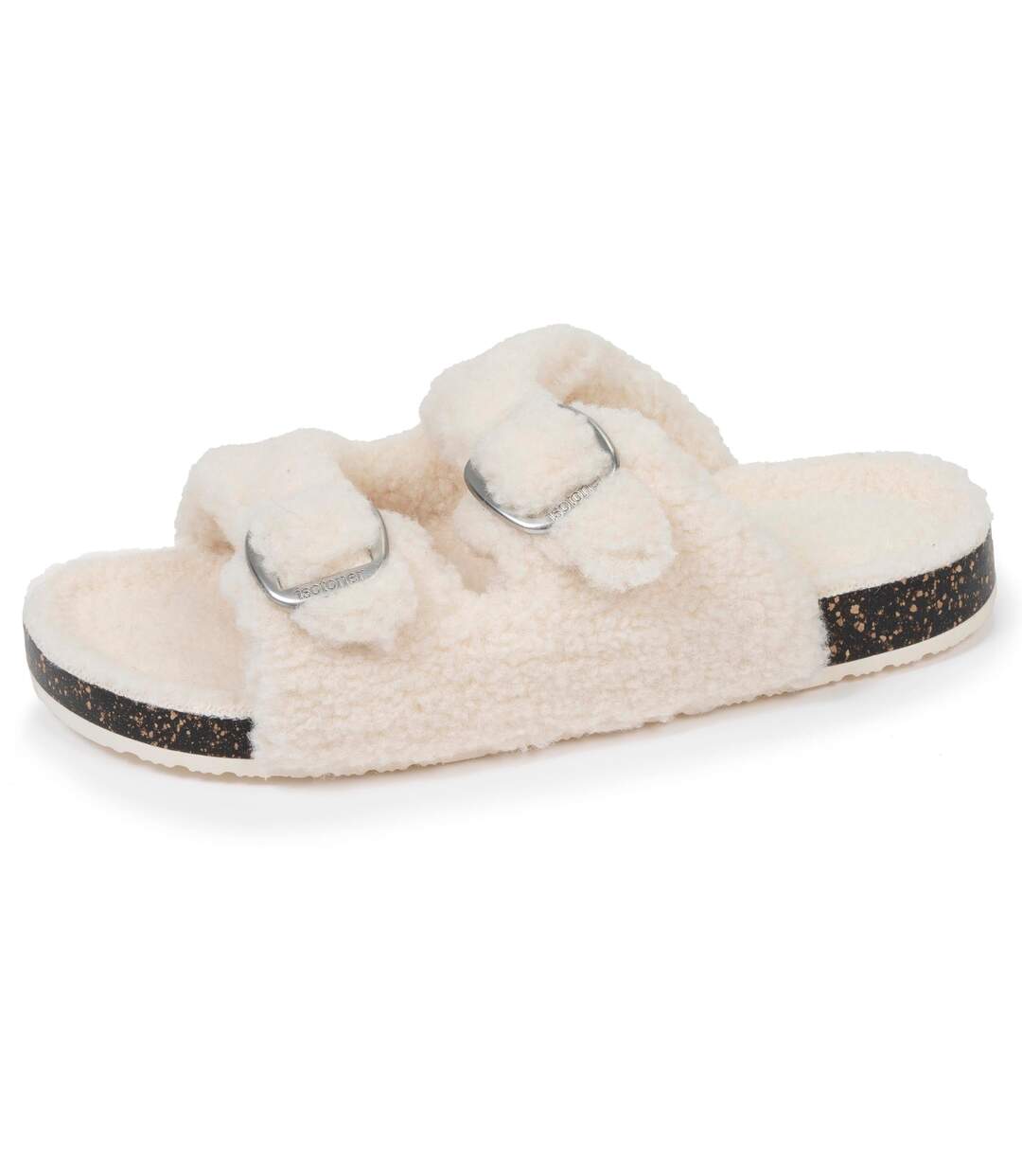 Isotoner Chaussons Mules ouvertes femme amorti talon, confort à la marche-1