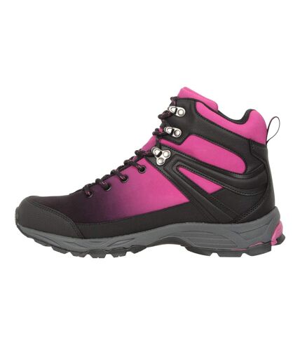 Womens/ladies shadow softshell walking boots dark pink Mountain Warehouse