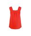 Womens/ladies chelle organic cotton square neck vest top tango red Weird Fish-2