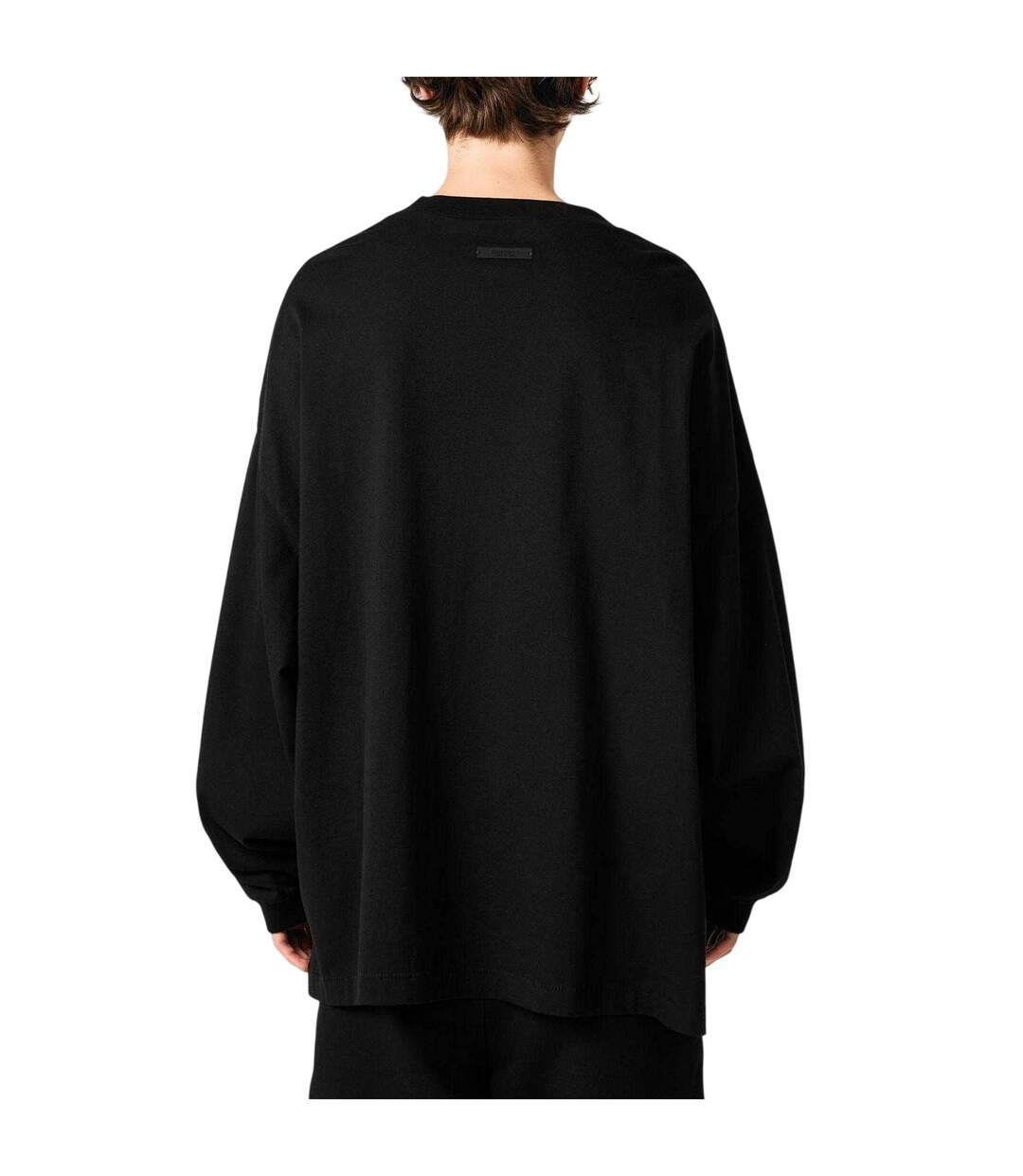 Mens Cotton Jersey Relaxed Fit T-shirt Black Fear Of God Essentials-3