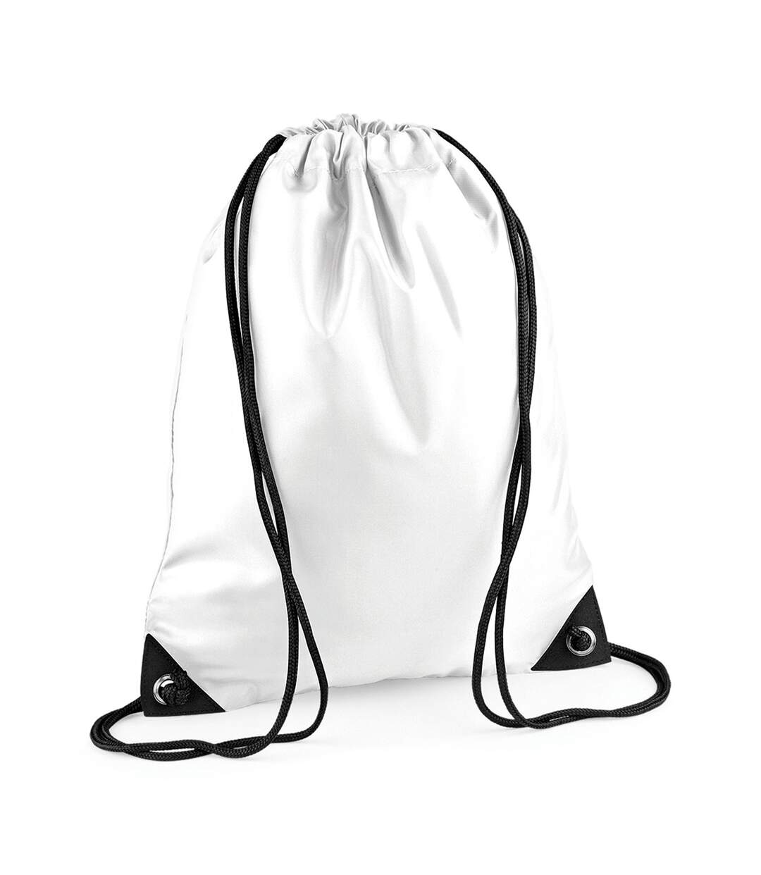 Premium Drawstring Bag One Size White Bagbase-1