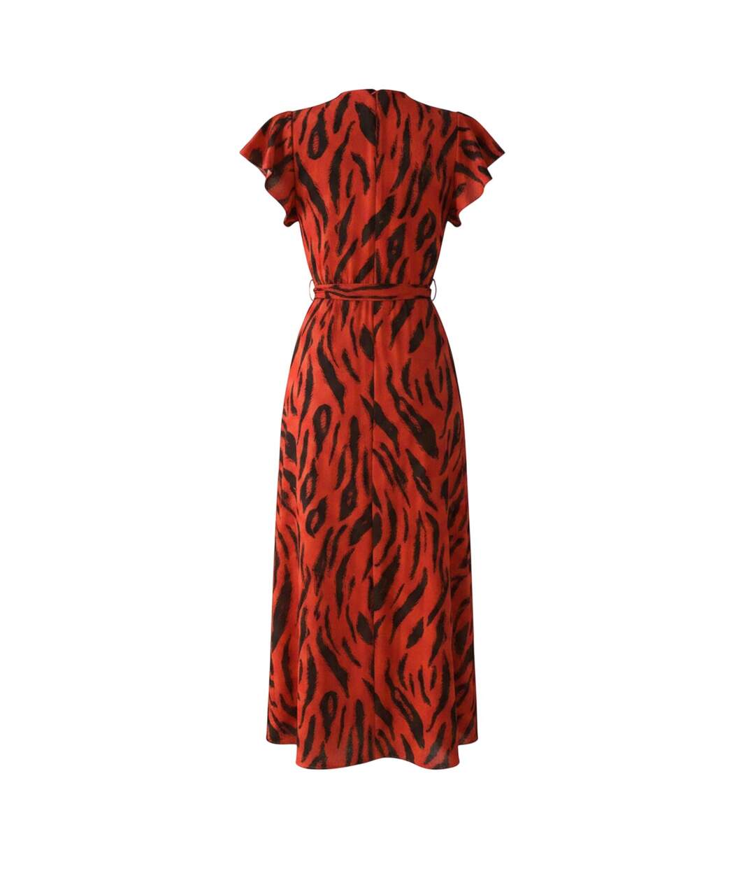 Robe Portefeuille Motif/style Imprimé Tigre Femme Orange AX Paris-3