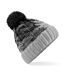 Beechfield Unisex Ombre Styled Beanie (Black/Light Grey) - UTRW5808