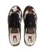 Womens/ladies Greenwich Cow Print Leather Trainers Dark Coffee Tommy Jeans-4